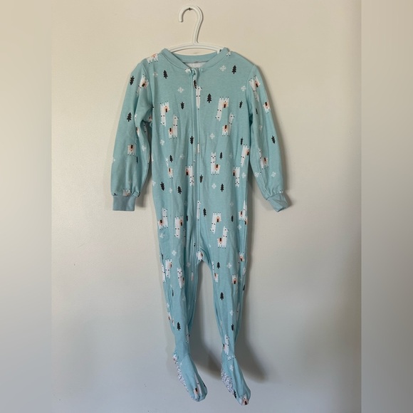 Pekkle Blue Llama Footie Pyjamas Size 2 - Picture 1 of 5